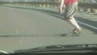 Longboarder Getting Hit by a Car