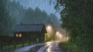 Fall into Sleep in Under 2 Minutes with rain sounds in foggy forest - Rain & thunder for sleep