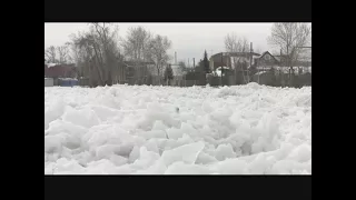 Подъём уровня воды на Енисее