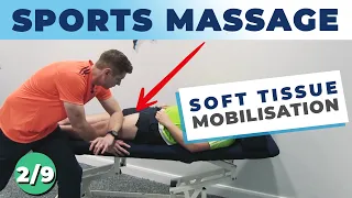 Sports Massage Tutorial - Anterior Thigh Soft Tissue Mobilization For Knee Injuries