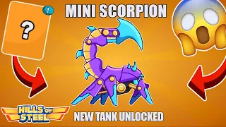 UPDATE! NEW LEGENDARY TANK MINI SCORPION UNLOCKED and Upgrade 15 level in Hills of Steel