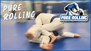 Blue Belt vs 2-Stripe Blue Belt Rolling - Long Form BJJ Rolling