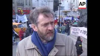 UK: OPPONENTS OF AUGUSTO PINOCHET RALLY IN LONDON