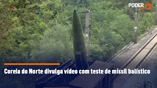 Coreia do Norte divulga vídeo com teste de míssil balístico