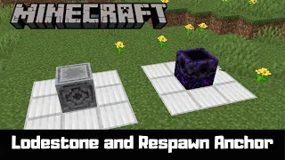 How to Use/Craft: Lodestone and Respawn Anchor