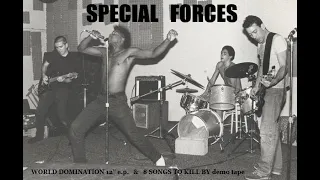 SPECIAL FORCES world domination 12" + 7 songs to kill by demo. 80s Berkeley, Ca hardcore punk