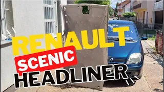 Renault Scenic How to remove HEADLINER, Full proces