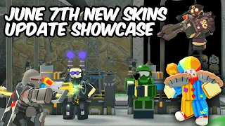 NEW SKINS UPDATE JUNE 7TH SHOWCASE | Tower Defense Simulator | ROBLOX