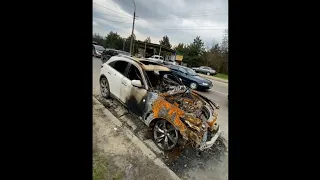 Rich Russian Blogger burn his E63s AMG (Illyrian Car)