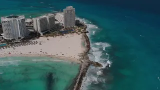 Cancun Mexico as seen from the Air - Hotel Zone - DJI Mavic