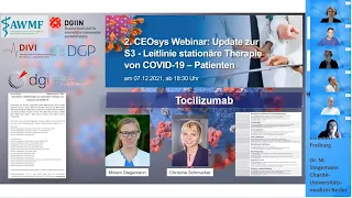 CEOsys: Webinar zur S3-Leitlinie "Stationäre Therapie von COVID-19" vom 7.12.2021