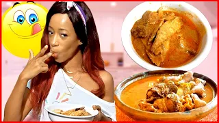 Cook and Eat with Me! Fufu and Groundnut Soup! Yummy!!!