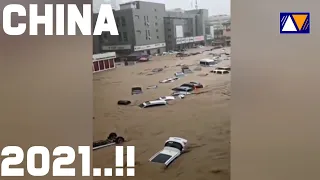 Fury nature hit China..!! Terrible floods hit Zhengzhou City, Henan. China apocalypse begins.