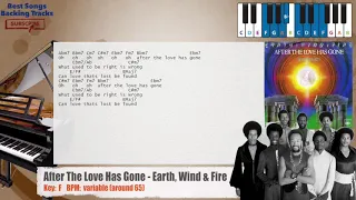 🎹 After The Love Has Gone - Earth, Wind & Fire Piano Backing Track with chords and lyrics