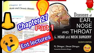 Acute and chronic rehnitis. 🔴 ENT DHINGRA lectures.