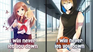 Nightcore - I Will Never Let You Down (Switching Vocals) - (Lyrics)