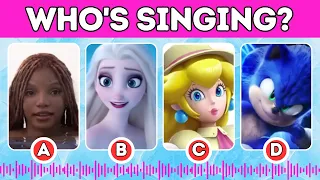 Guess The Singer | The Super Mario Bros, The Little Mermaid 2023, Sing 2, Elsa, Sonic |  Quiz Flash