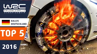 WRC Rallye Deutschland 2016 - Top 5 Highlights with CRASHES, BIG DRIFT and FIRE!