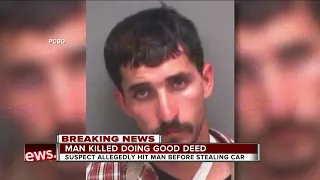 Driver hits, kills man helping motorist, then steals his car and leaves the scene of the crash