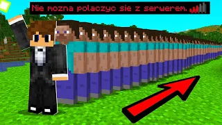 ATAKUJE SERWER 1.000 BOTAMI W MINECRAFT *zniszczyłem serwer*