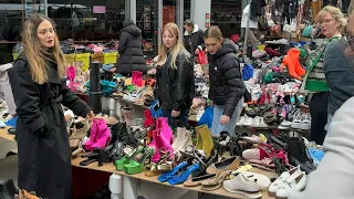 🇬🇧 EAST LONDON WALKING TOUR, PETTICOAT LANE MARKET, BRICK LANE MARKET, COLUMBIA RD FLOWER MARKET, 4K