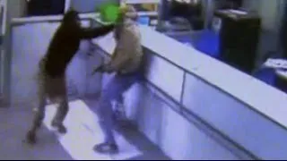 Caught on camera: Guards fight off armed robbers at  bank in Rohtak