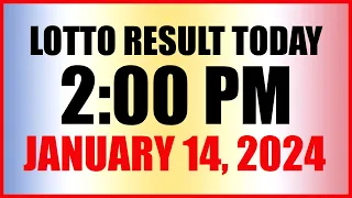 Lotto Result Today 2pm January 14, 2024 Swertres Ez2 Pcso