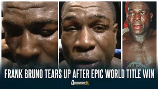 Frank Bruno EMOTIONAL interview after FINALLY becoming WORLD CHAMP - thanks Frank Warren & Don King