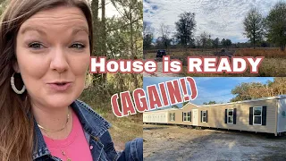 Mobile Home is READY AGAIN & Property Update || Large Family Vlog