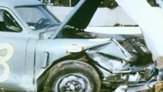 Ray Butler Crashes, 1953 AAA 100 mile Stock Car Race at Milwaukee