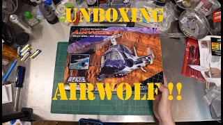 1/48 Airwolf die-cast model by Aoshima Miracle House unboxing and review 80's nerd level 11 !!!