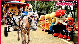KUDA DELMAN di Borong SPIDERMAN, UPIN, IPIN, MASHA, BOYBOYBOY, | MY LITTLE PONY | Horse | SYAFIRA TV
