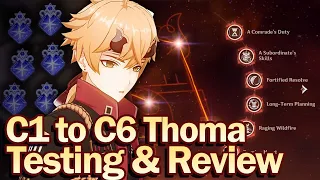 Constellations NEEDED? C1 - C6 THOMA Testing, Demo & Analysis | Genshin Impact 2.2