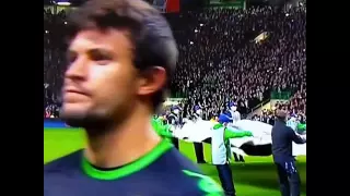 Celtic fans drown out the Champions League anthem