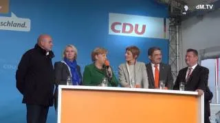 Bundeskanzlerin Angela Merkel in Schwerin: "Beide Stimmen für die CDU."