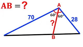 Can you find the length AB? | (Fun Geometry) | #math #maths | #geometry