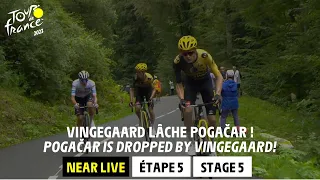 POGACAR DROPPED BY VINGEGAARD  😱😱 - Tour de France 2023