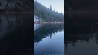 A rock sliding across hard ice making a cool sound.