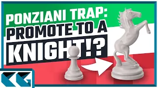 Chess Openings: Learn to Play Ponziani Opening Chess Trap... Promoting to Knight!?