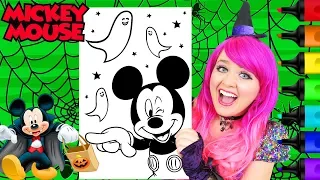 Coloring Mickey Mouse Halloween Disney Coloring Page Prismacolor Markers | KiMMi THE CLOWN