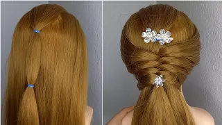 A distinctive open hairstyle, a daily braid, with quick and easy steps for beginners