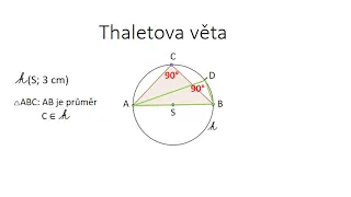 1 Thaletova věta  - vysvětlení