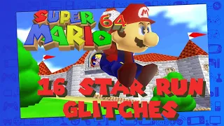 Super Mario 64 16 Star Run Glitches (German)