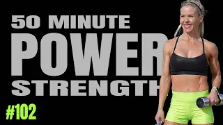 50 MINUTE POWER STRENGTH | Weights | High Impact Cardio | Episode 102
