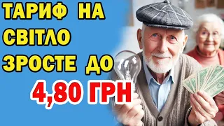 ТАРИФ на СВІТЛО зросте до 4,80 грн. Українцям планують встановити ліміт у 100 кВт-год