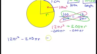 Find the radius given sector area and arc length