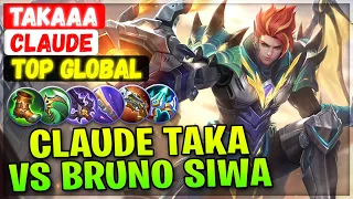 Taka 87% Win Rate Claude VS Bruno Siwa [ Top Global Claude ] Takaaa - Mobile Legends Build