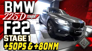 BMW 225d F22 (224PS) | Softwareoptimierung Stage 1 | Logs - Dyno - 100-200 | mcchip-dkr
