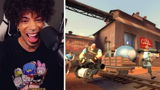 Overwatch Fan PLAYS Team Fortress 2 For The First Time!