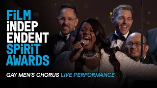 The Gay Men's Choir performs at the 35th Film Independent Spirit Awards